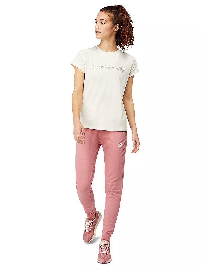 ASICS | Damen Laufhose Asics Big Logo Sweat Pant | rosa