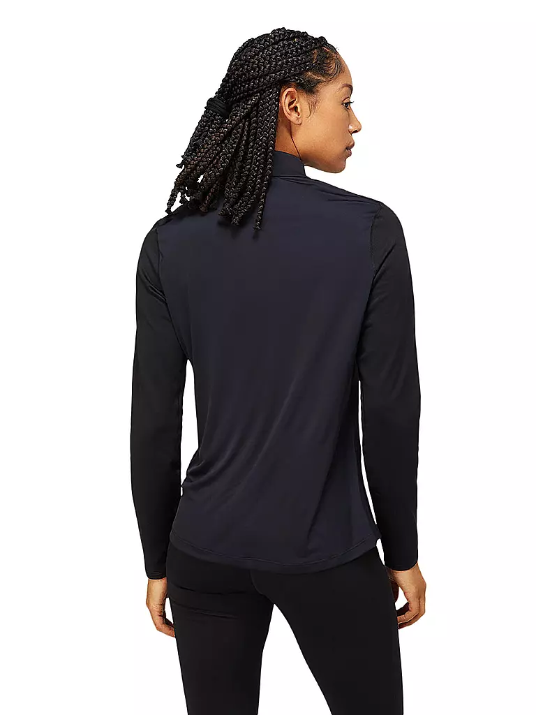 ASICS | Damen Laufshirt Core LS 1/2 Zip Winter | schwarz