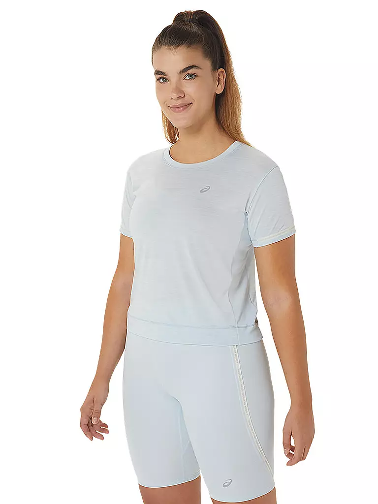 ASICS | Damen Laufshirt Race Crop Top | hellblau