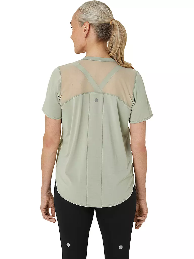 ASICS | Damen Laufshirt Road V-Neck SS Top | olive