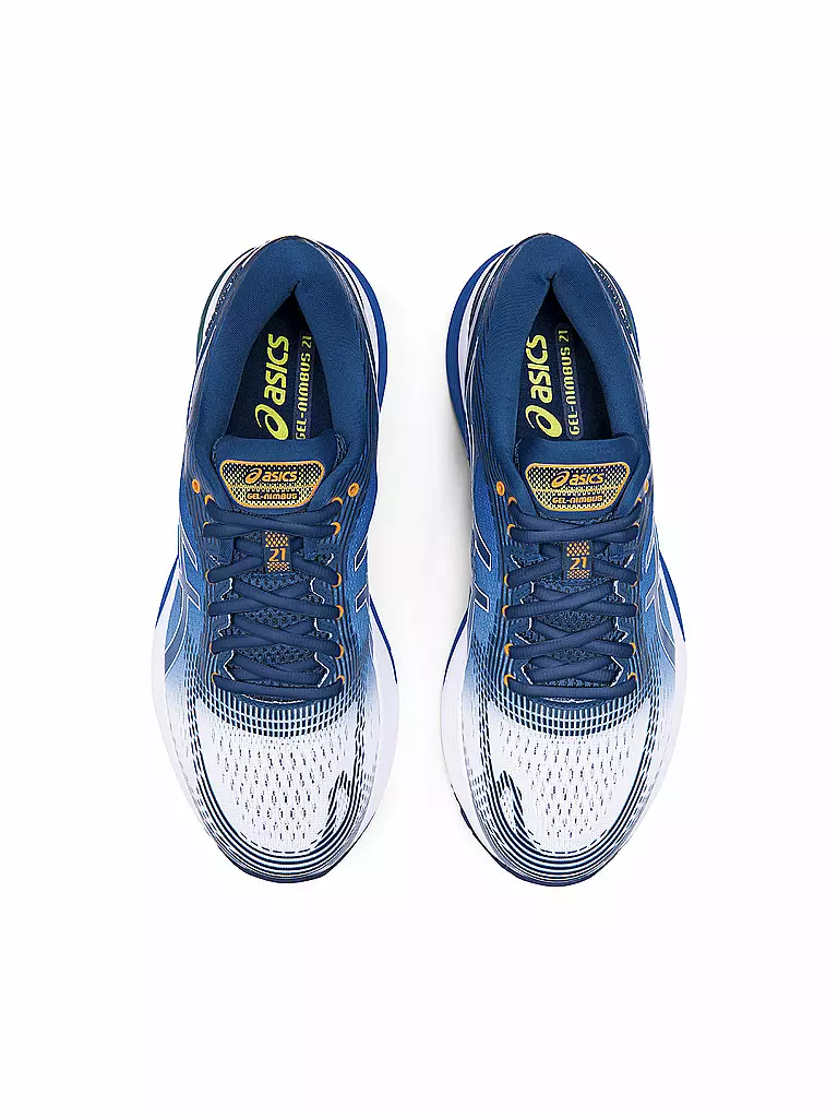 ASICS | Herren Laufschuh Gel Nimbus 21 WHITE / LAKE DRIVE | 