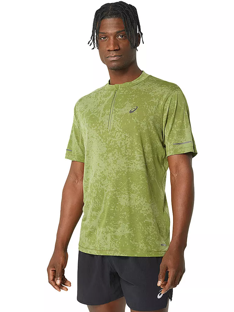 ASICS | Herren Laufshirt Metarun Pattern 1/2 Zip | olive