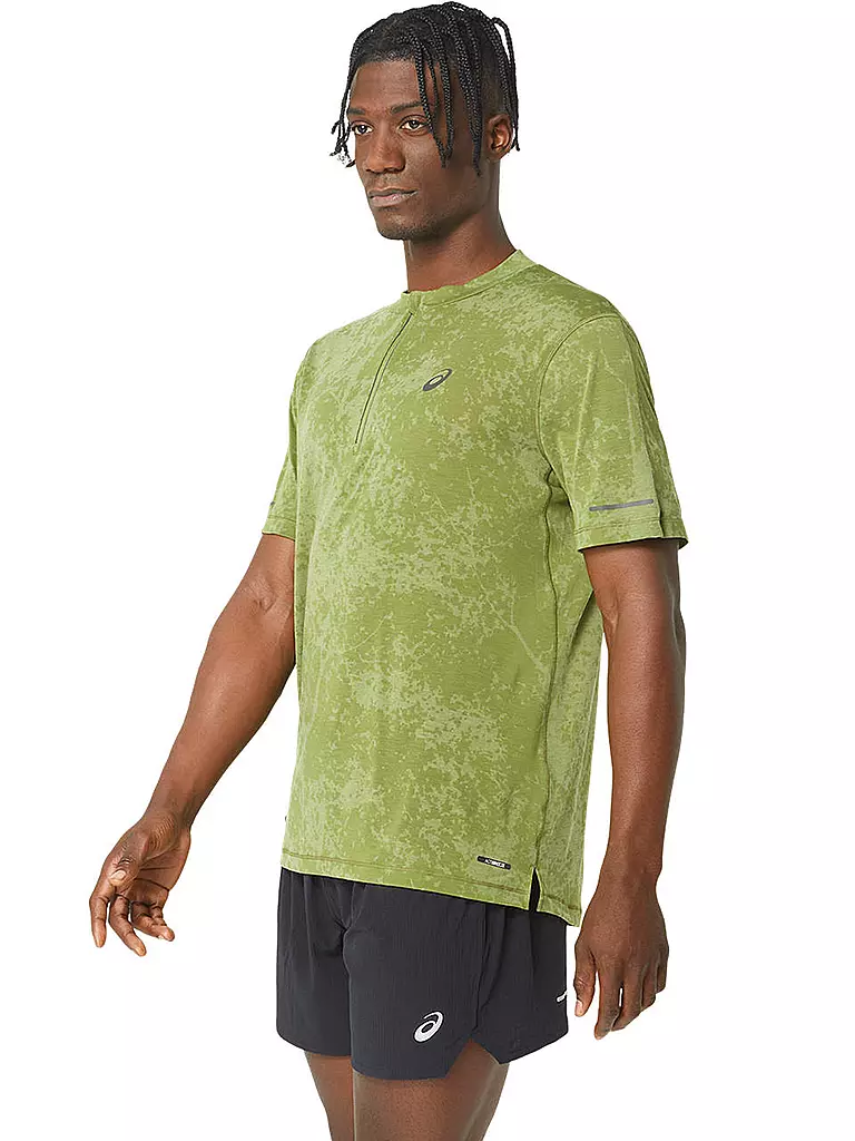 ASICS | Herren Laufshirt Metarun Pattern 1/2 Zip | olive