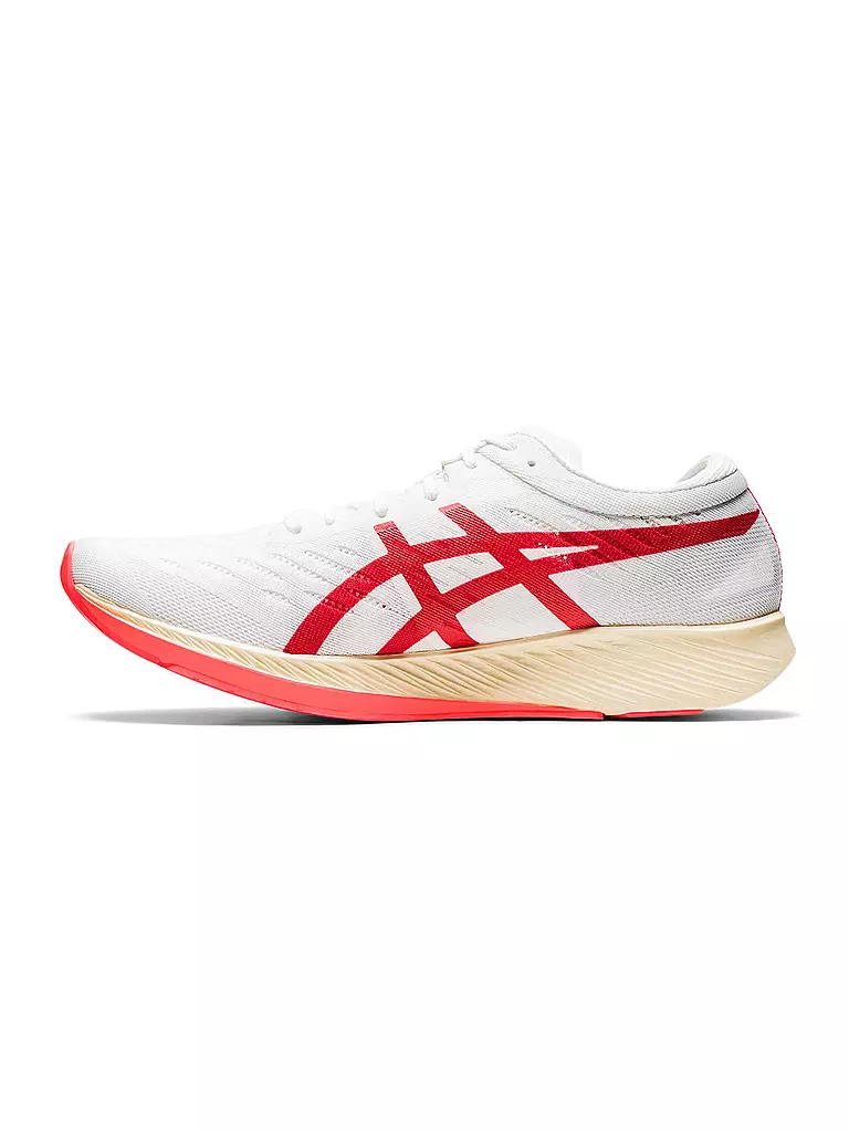 ASICS | Herren Wettkampf Laufschuhe Metaracer™ White/Sunrise Red | weiss