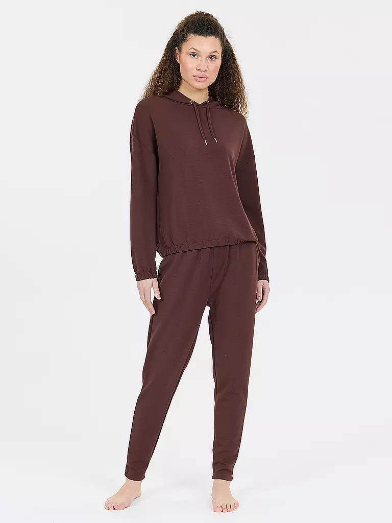 ATHLECIA | Damen Fitnesshoodie Namier | dunkelrot