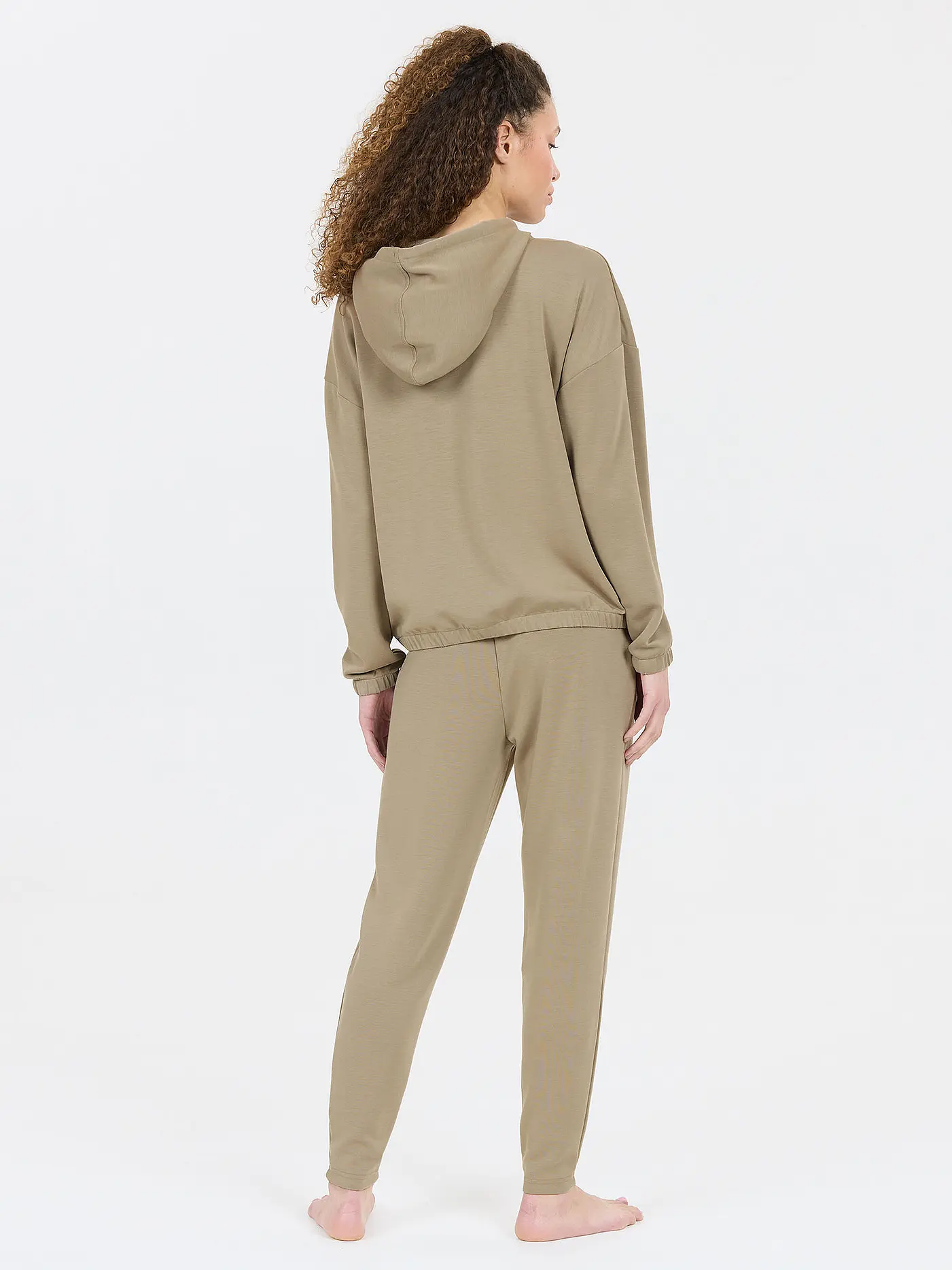 ATHLECIA | Damen Fitnesshoodie Namier | camel