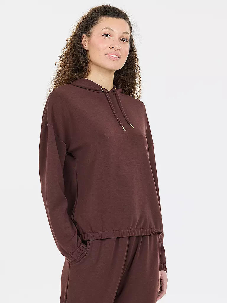 ATHLECIA | Damen Fitnesshoodie Namier | dunkelrot