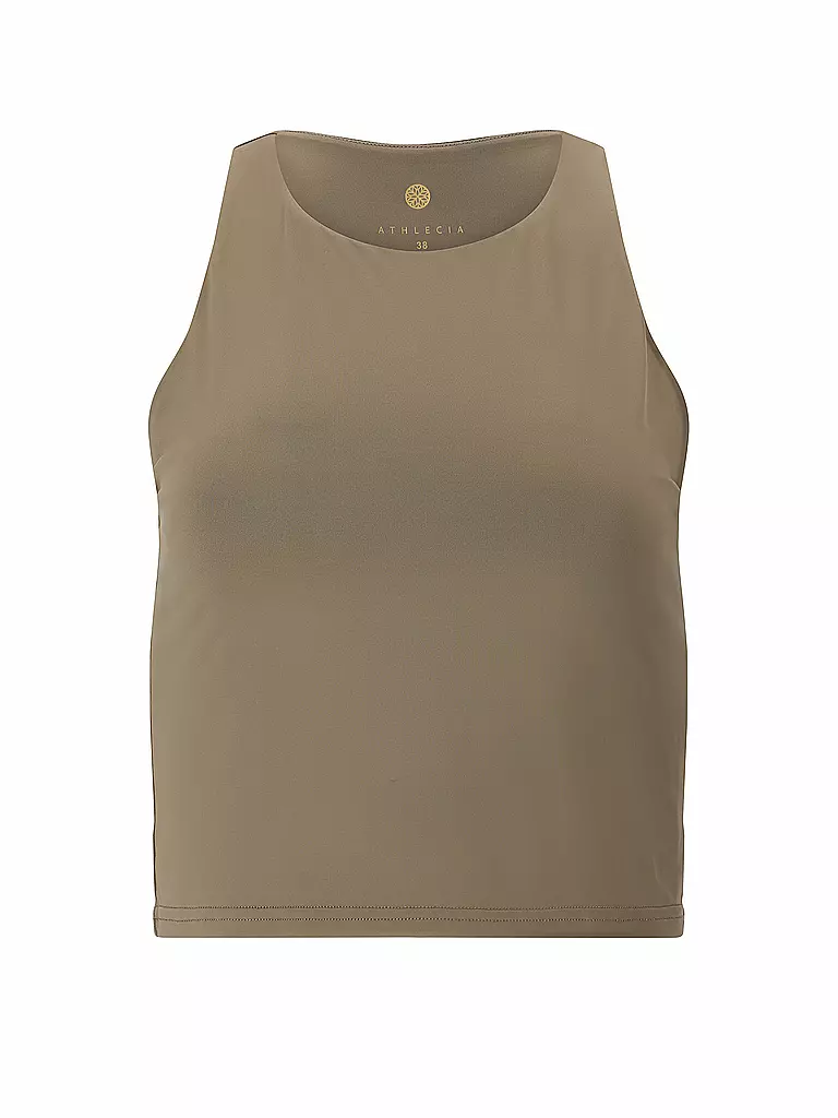 ATHLECIA | Damen Fitnesstank Rihal Cropped | olive