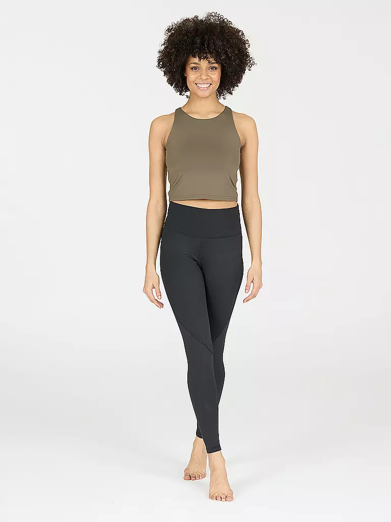 ATHLECIA | Damen Fitnesstank Rihal Cropped | olive