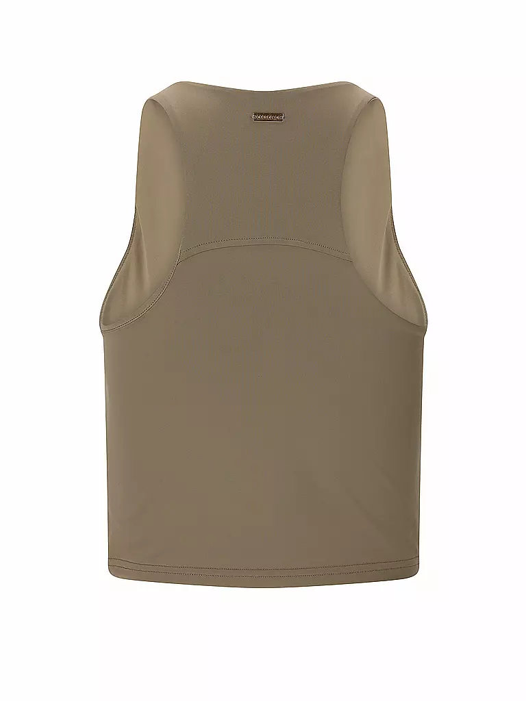 ATHLECIA | Damen Fitnesstank Rihal Cropped | olive