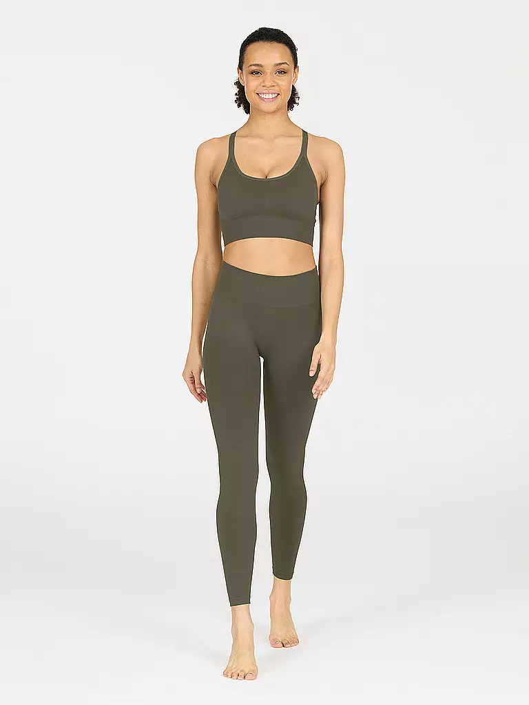 ATHLECIA | Damen Fitnesstight Nagar Seamless | olive