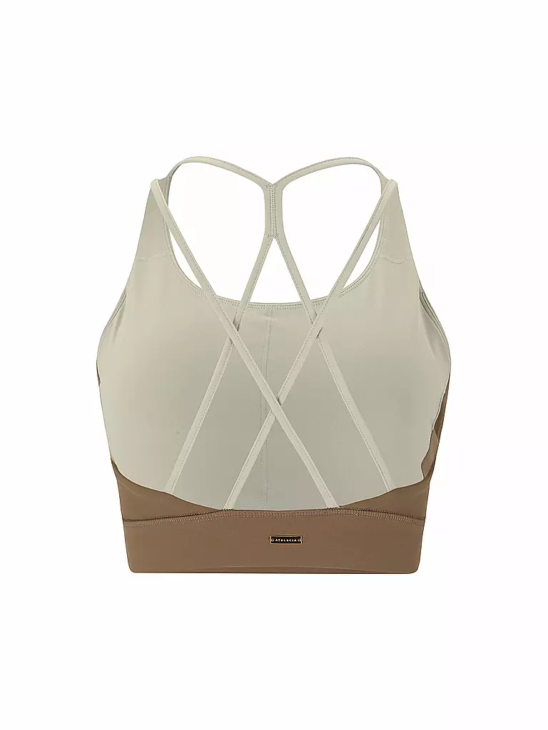ATHLECIA | Damen Sport-BH Colorblock Medium Support | beige