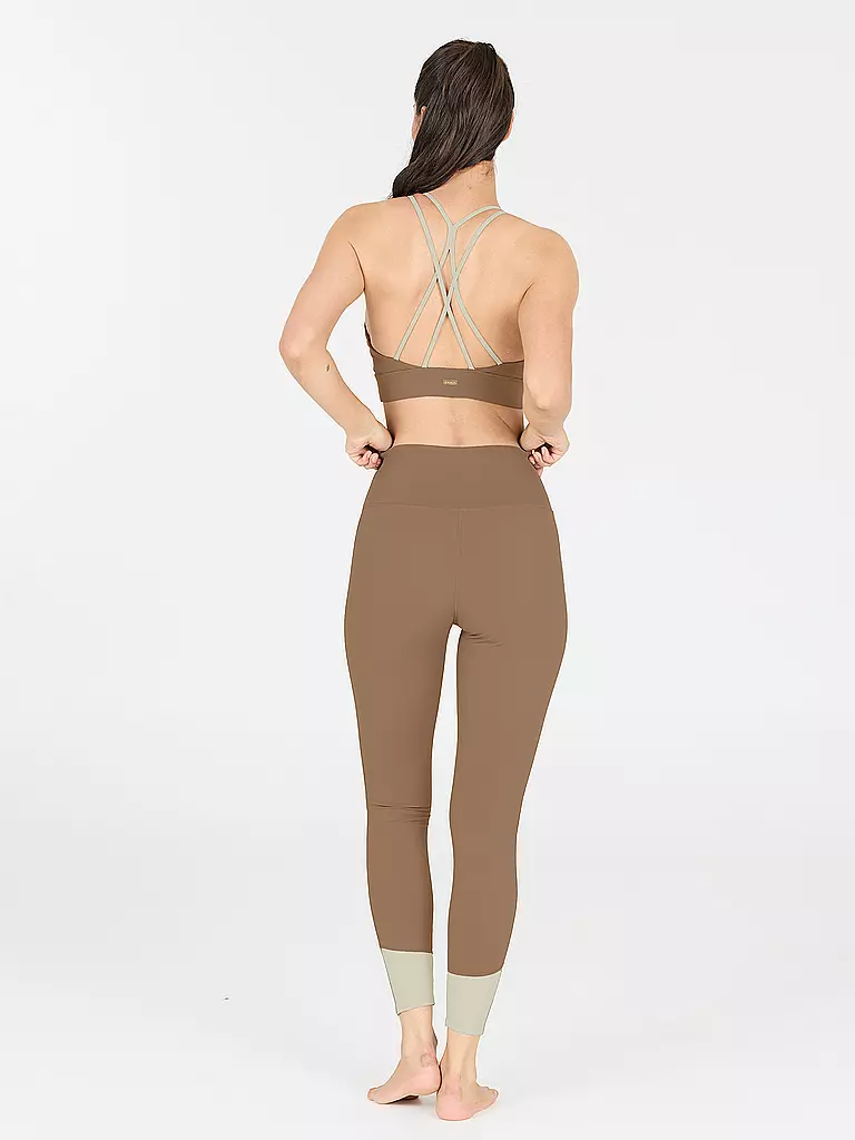 ATHLECIA | Damen Sport-BH Colorblock Medium Support | beige
