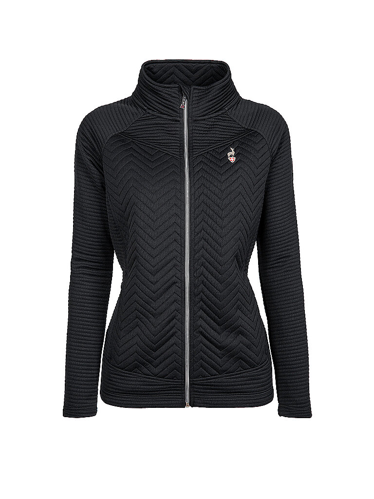 AULP AULP Damen Fleecejacke Simix Jaquard schwarz | L, schwarz