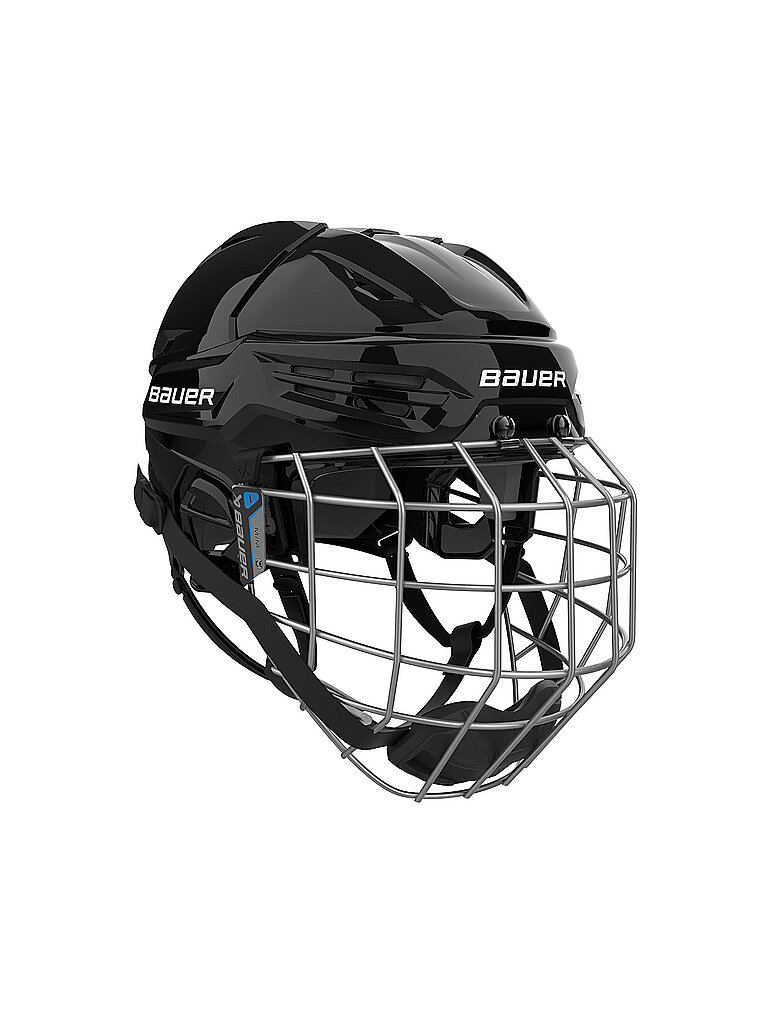 Bauer BAUER Herren Eishockeyhelm Re-Akt 55 inkl. Gitter schwarz | 52-57CM, schwarz