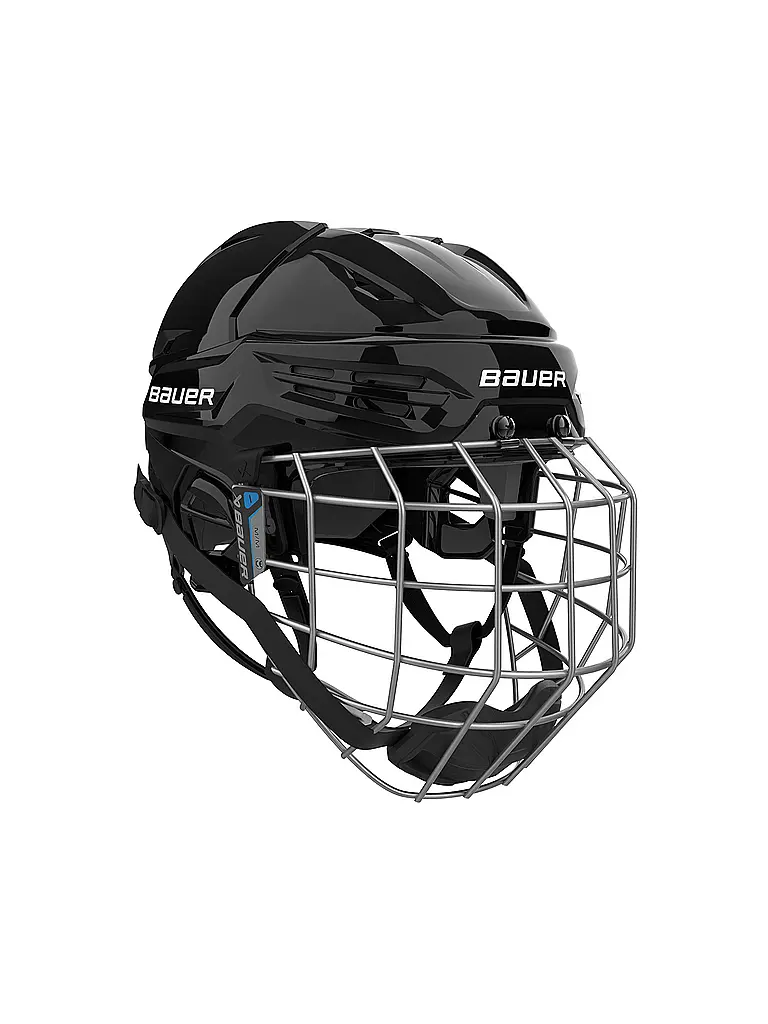 BAUER | Herren Eishockeyhelm Re-Akt 55 inkl. Gitter | schwarz