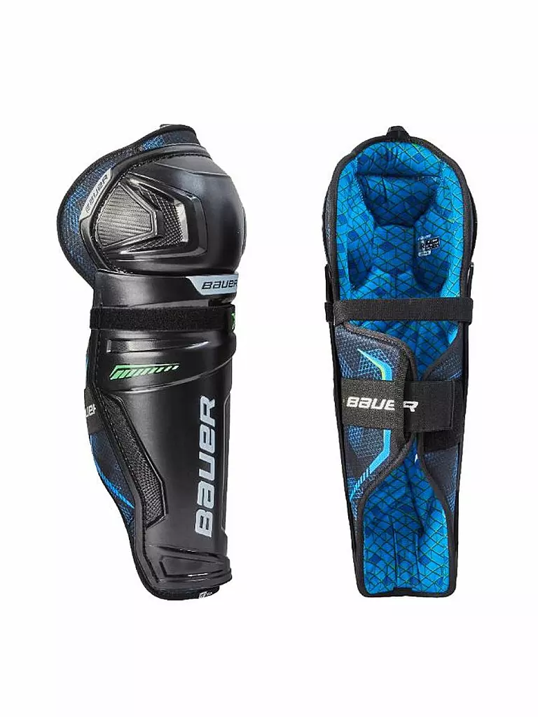 BAUER | Kinder Hockey-Schienbeinschoner X Shin Guard JR | schwarz