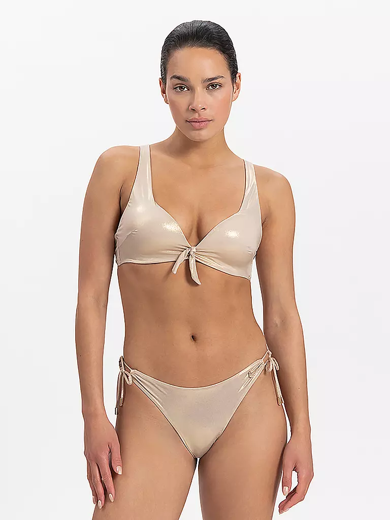 BEACHLIFE | Damen Bikinioberteil Gold Champagne Push-Up | gold