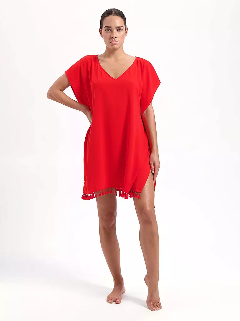 BEACHLIFE | Damen Tunika Fiery Red | rot