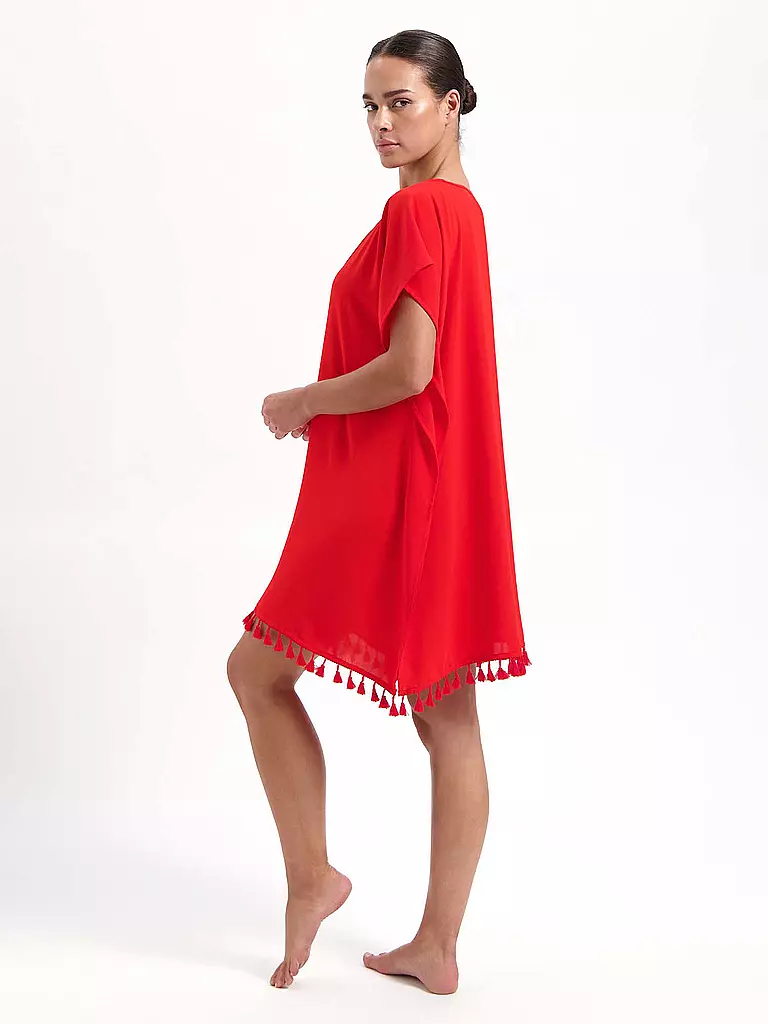 BEACHLIFE | Damen Tunika Fiery Red | rot