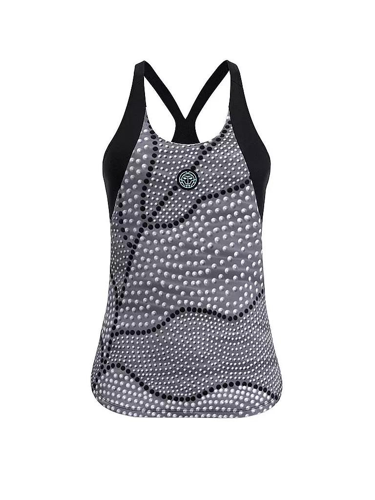 BIDI BADU | Damen Tennis Tanktop Protected Leafs | schwarz