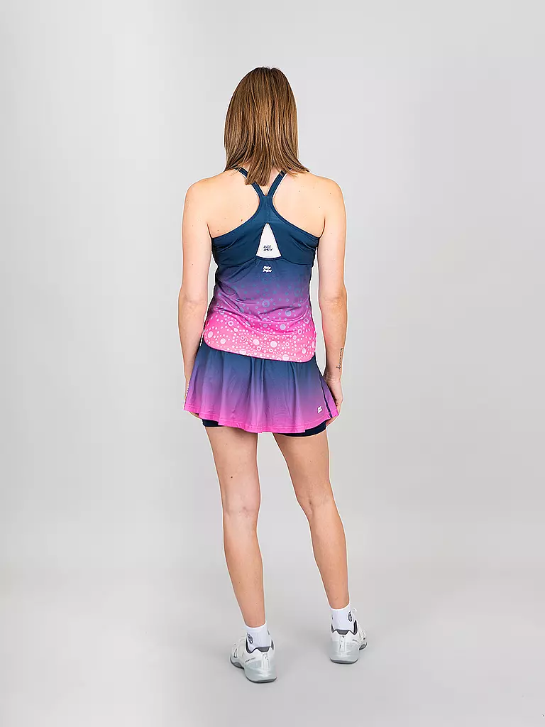 BIDI BADU | Damen Tennisskort Colortwist Printed Wavy | dunkelblau