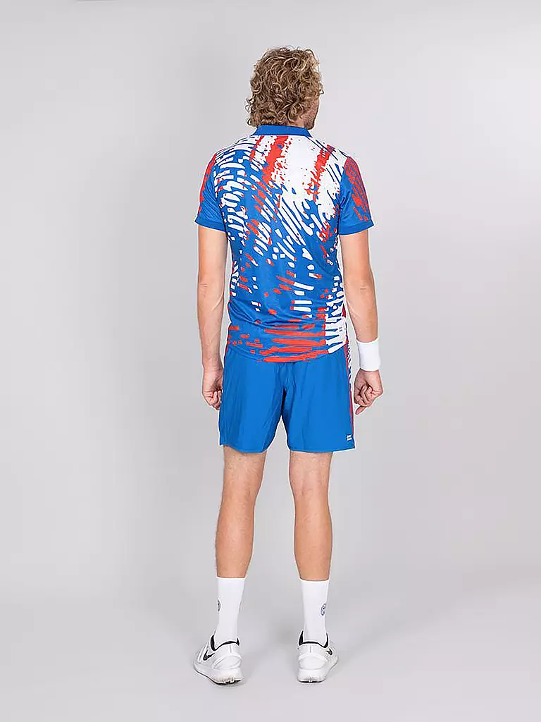 BIDI BADU | Herren Tennispolo Yero Tech US Flag | blau