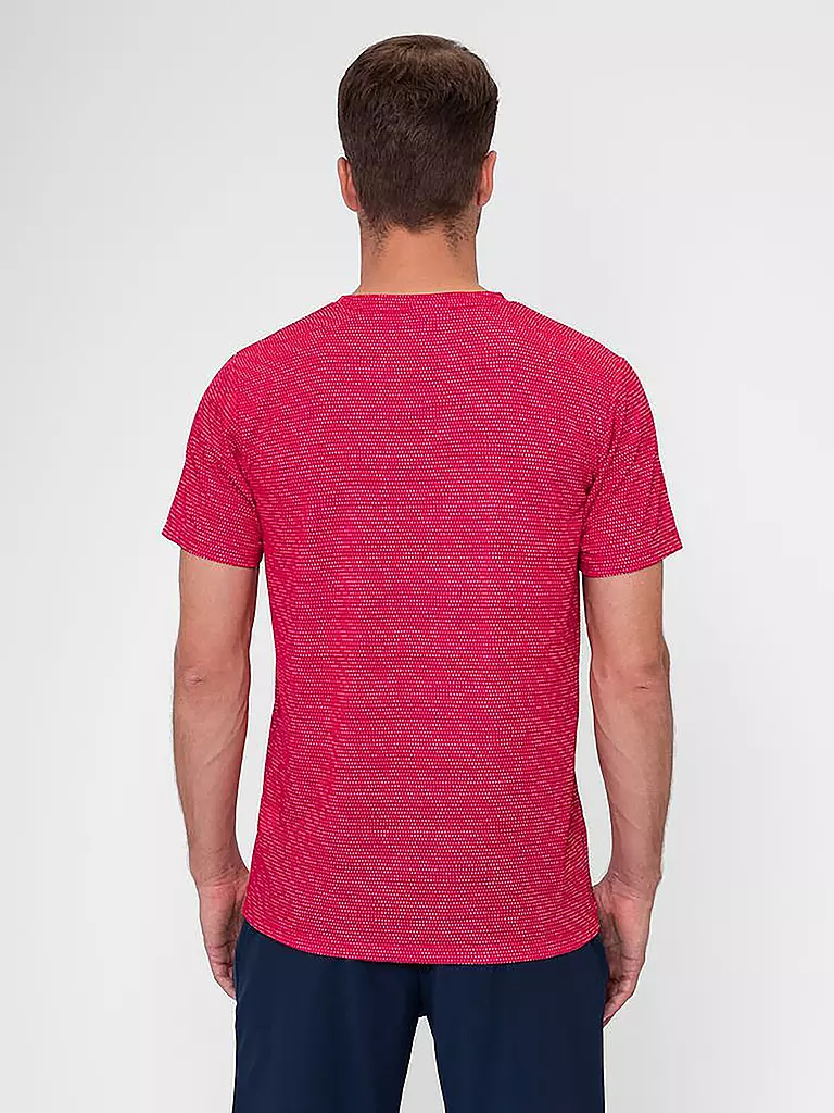 BIDI BADU | Herren Tennisshirt Wild Arts Crew Two Colored Tee | rot