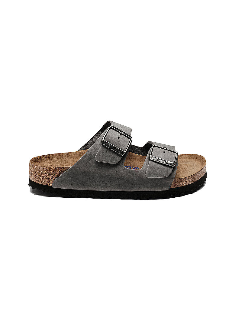 Birkenstock BIRKENSTOCK Herren Pantoletten Arizon Soft Footbed grau | 44, grau