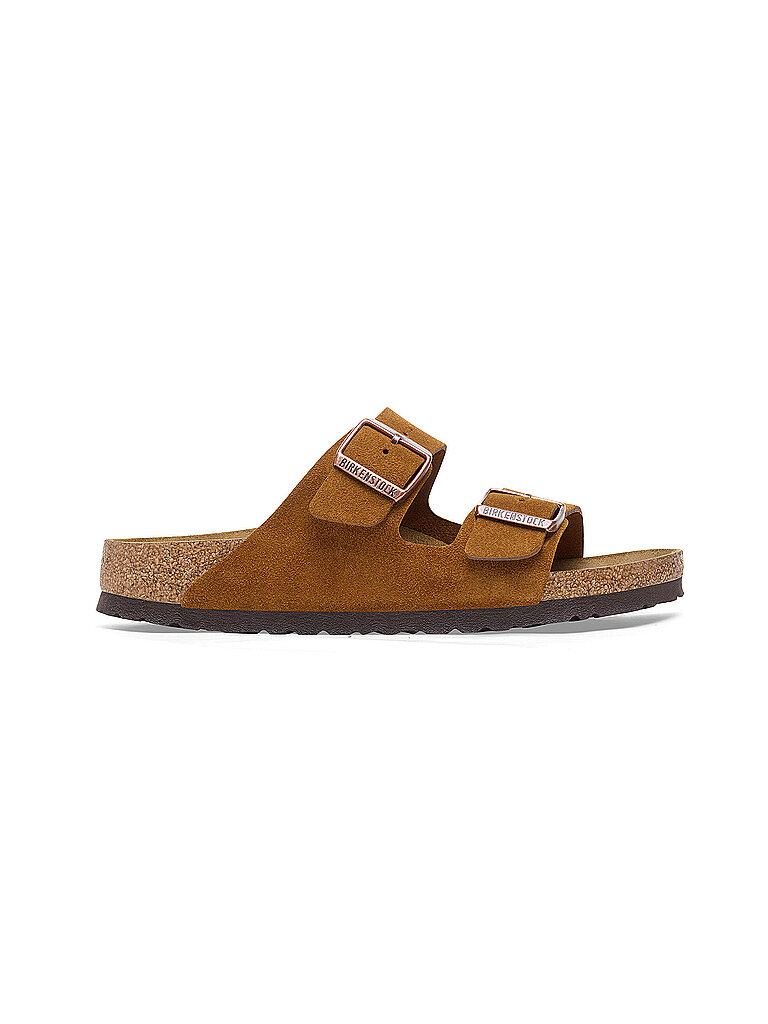 BIRKENSTOCK Herren Pantoletten Arizona Suede Regular/Wide hellbraun | 43