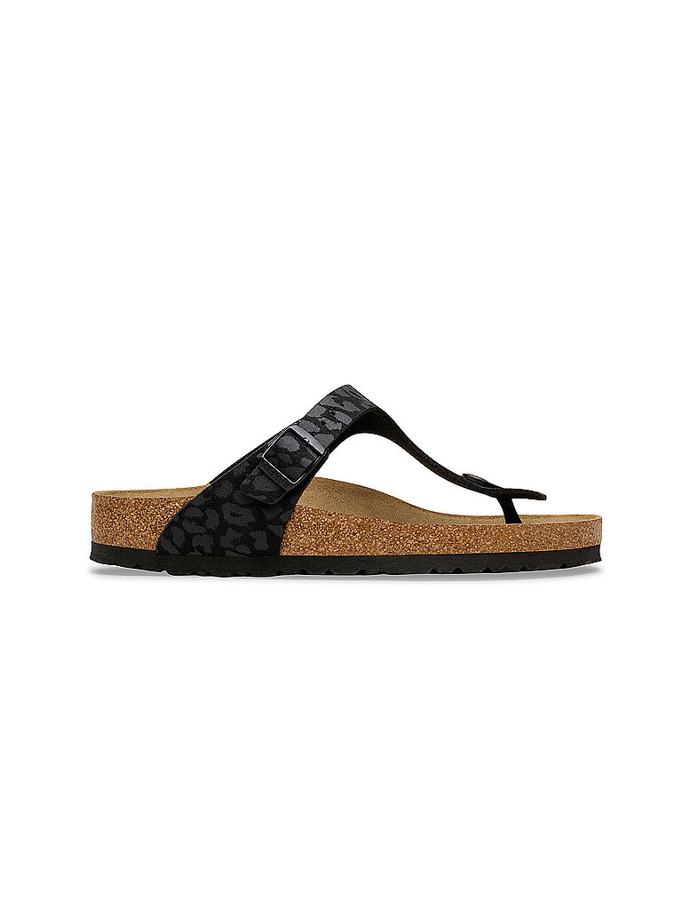 Birkenstock BIRKENSTOCK Damen Sandalen Gizeh Foil Leo Print Medium/Narrow schwarz | 36, schwarz