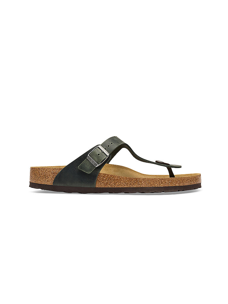 Birkenstock BIRKENSTOCK Damen Pantoletten Gizeh Oiled Leather olive | 37, olive