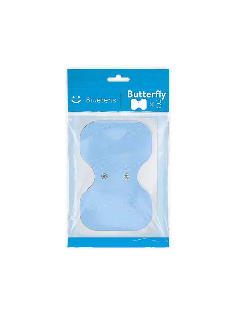 BLUETENS | 3 Elektroden Pads Butterfly | blau