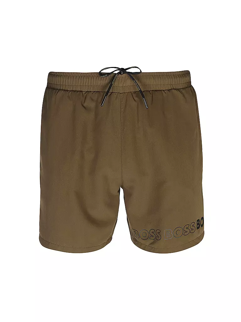 BOSS | Herren Badeshort Dolphin | olive