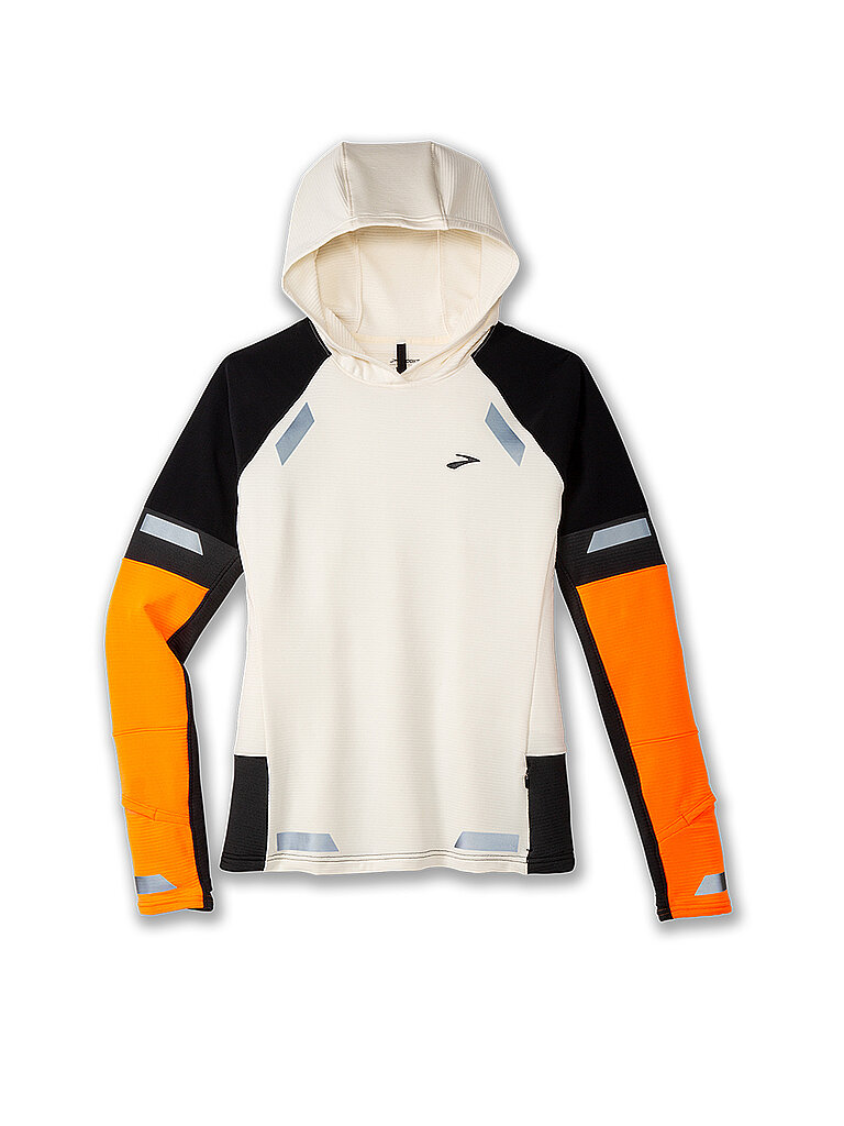 Brooks BROOKS Damen Laufhoodie Run Visible Thermal 2.0 weiss | M, weiss