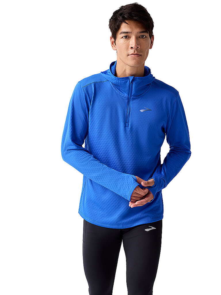 Brooks BROOKS Herren Laufshirt Hoodie Notch Thermal 3.0 blau | XL, blau