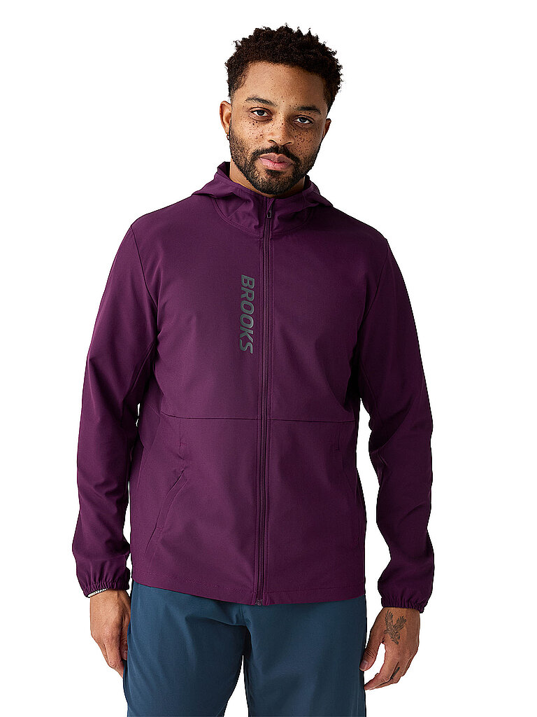 Brooks BROOKS Herren Laufjacke Canopy dunkelrot | S, dunkelrot