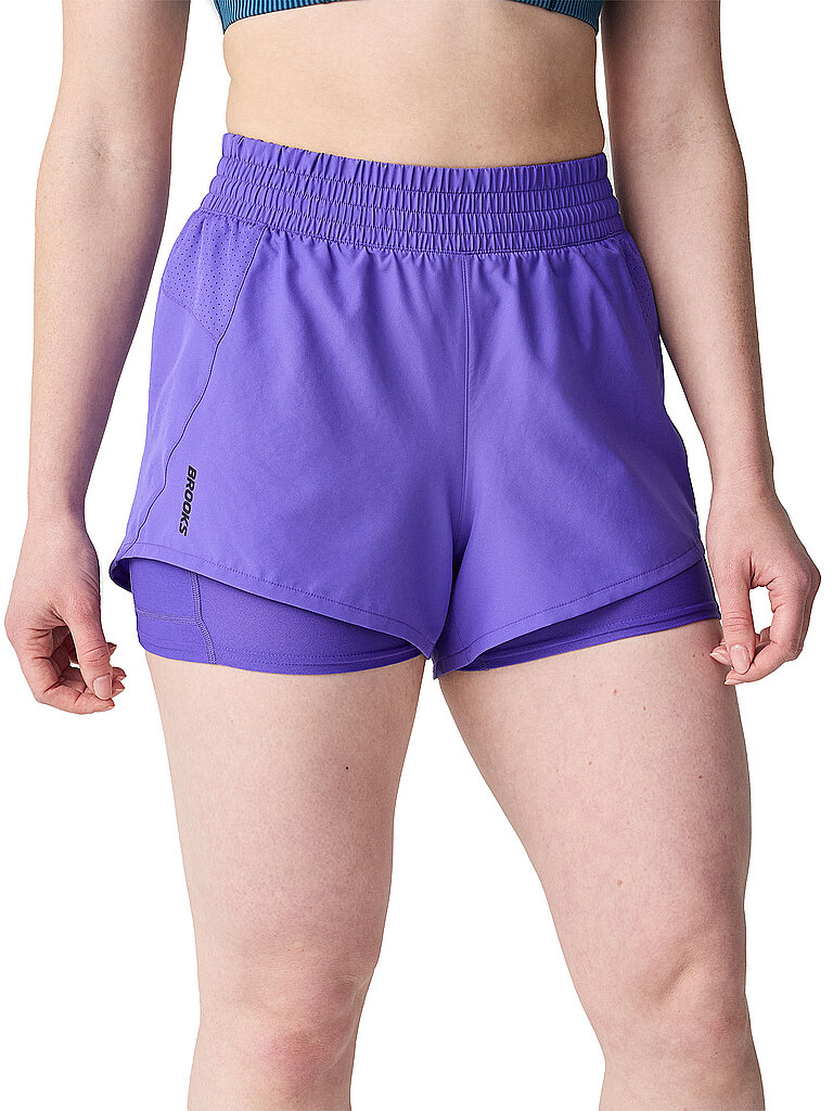 Brooks BROOKS Damen Laufshorts Dash 2in1 lila | XS, lila
