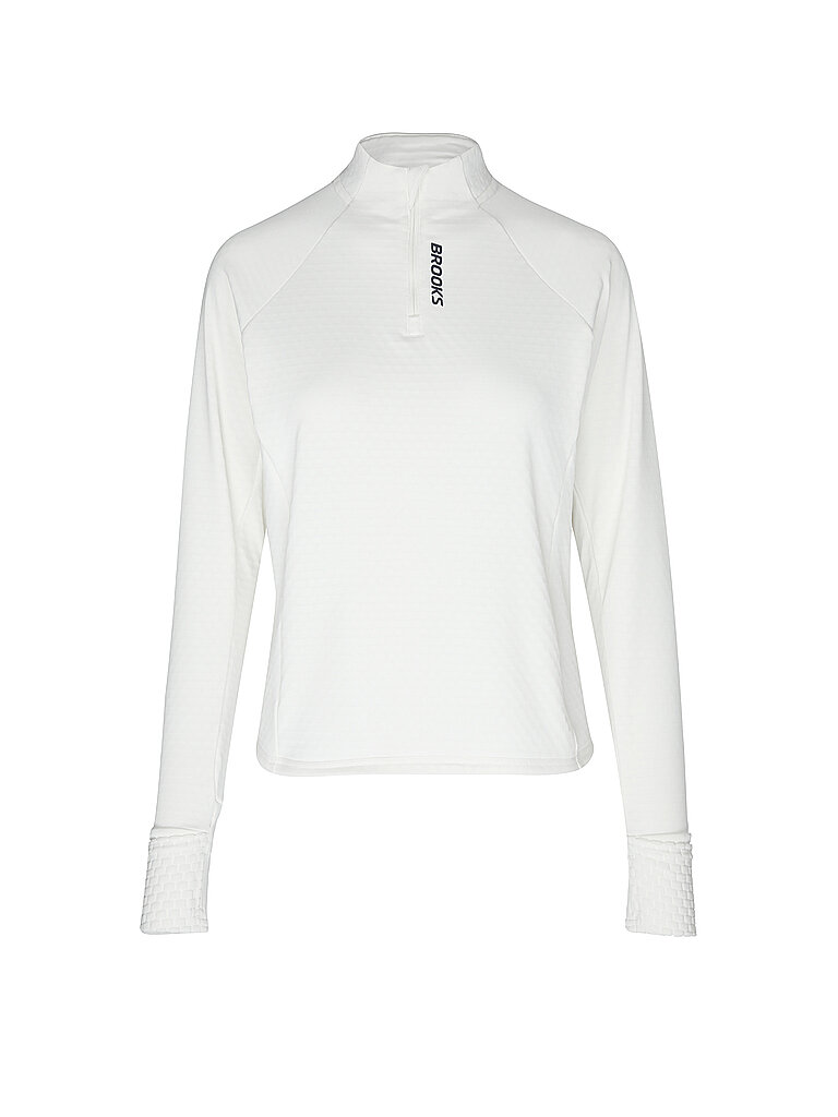 Brooks BROOKS Damen Laufshirt Momentum Thermal 1/4 Zip creme | XS, creme
