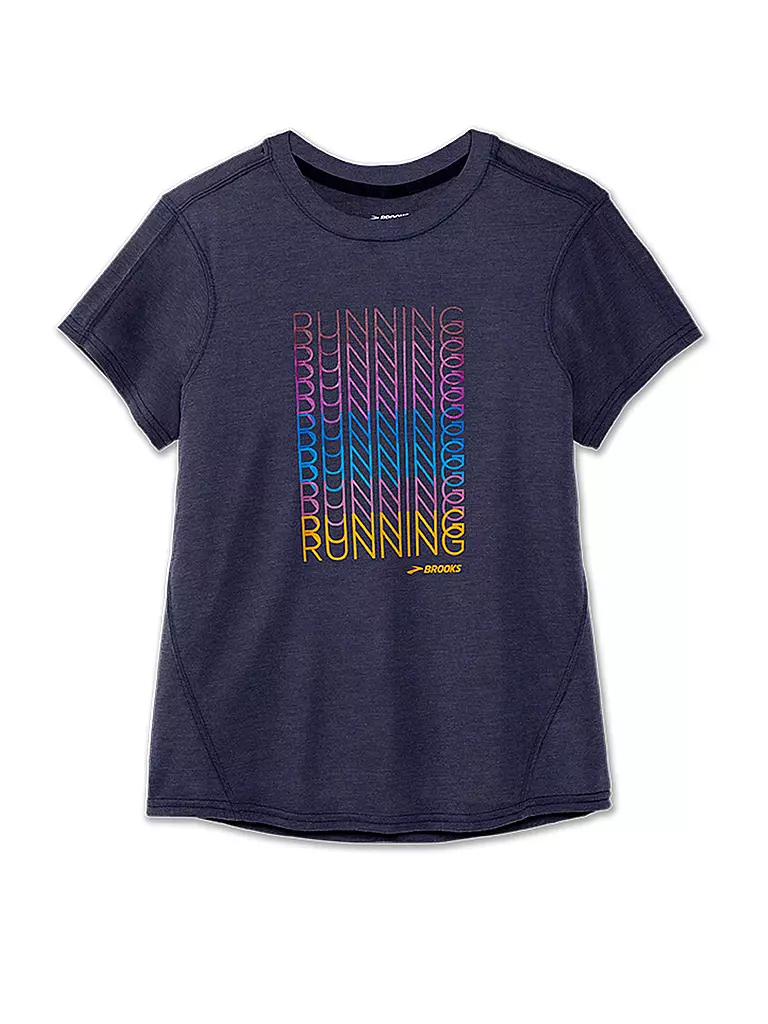 BROOKS | Damen Laufshirt Distance Graphic | blau