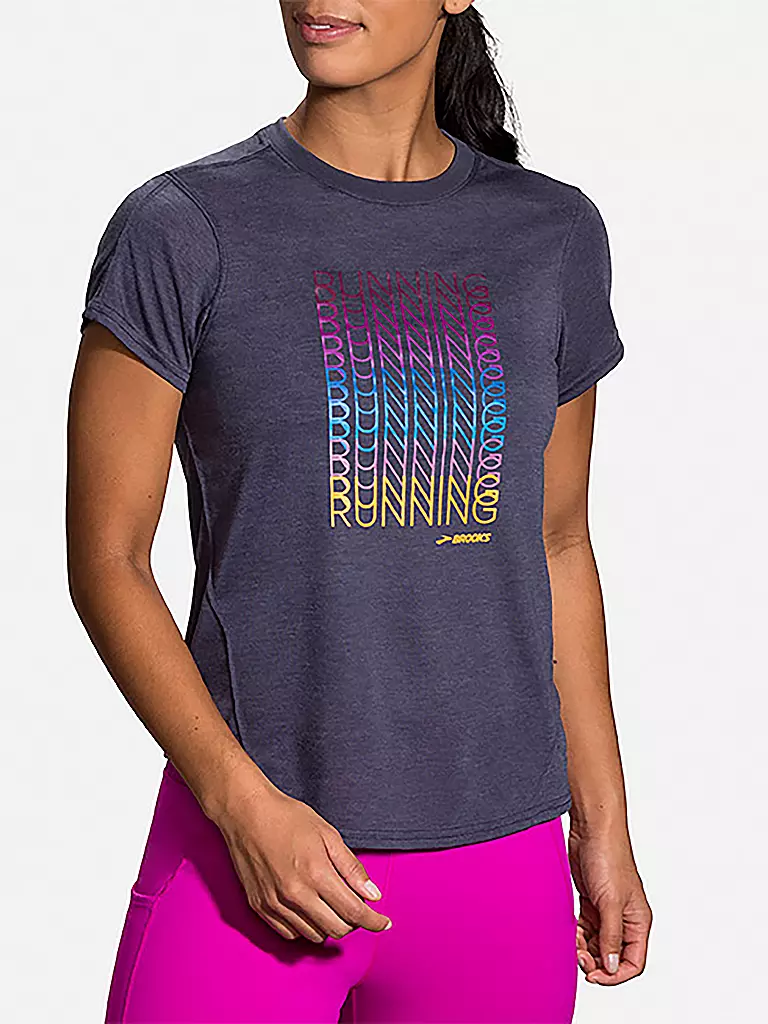 BROOKS | Damen Laufshirt Distance Graphic | blau