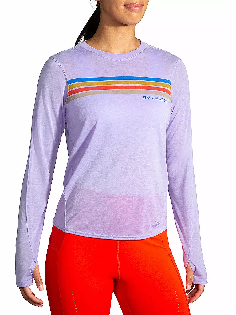 BROOKS | Damen Laufshirt Distance Graphic | lila