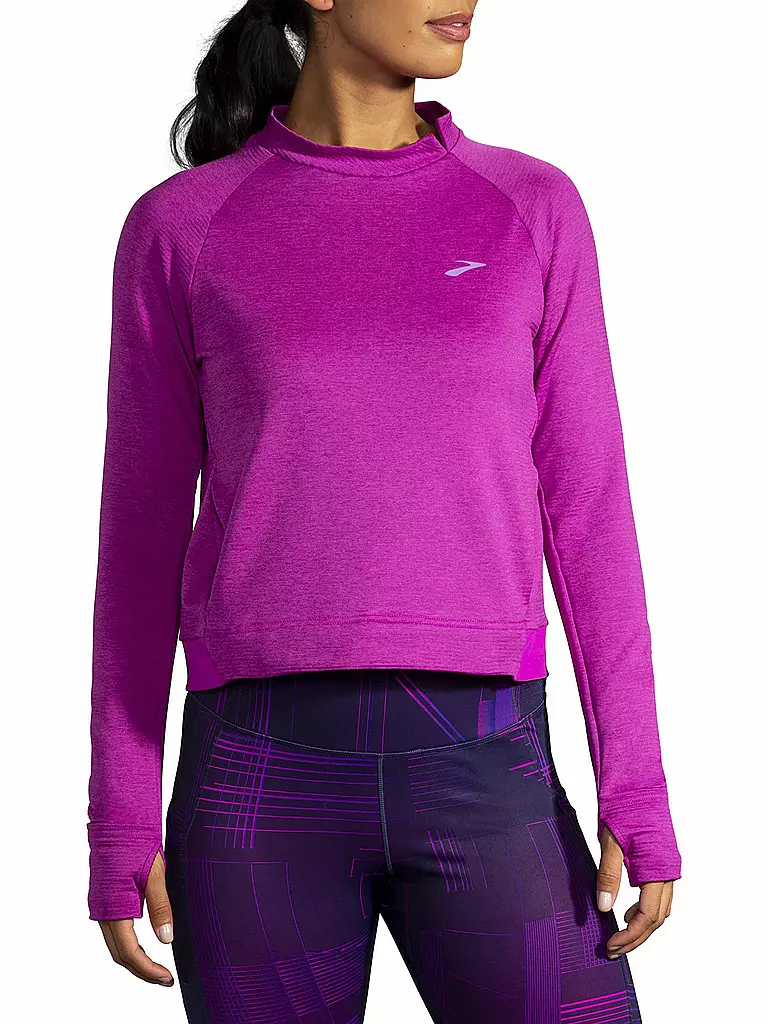 BROOKS | Damen Laufshirt Notch Thermal Long Sleeve | pink