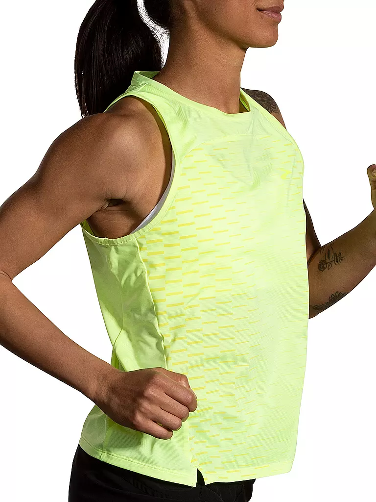 BROOKS | Damen Lauftop Sprint Free Tank 2.0 | hellgrün