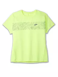 BROOKS | Damen Trail Laufshirt Print Free | Grün