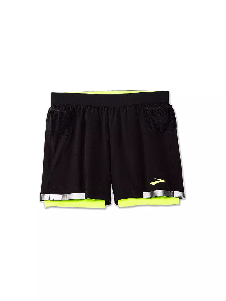 BROOKS | Herren 2in1 Laufshort Carbonite 5" | schwarz