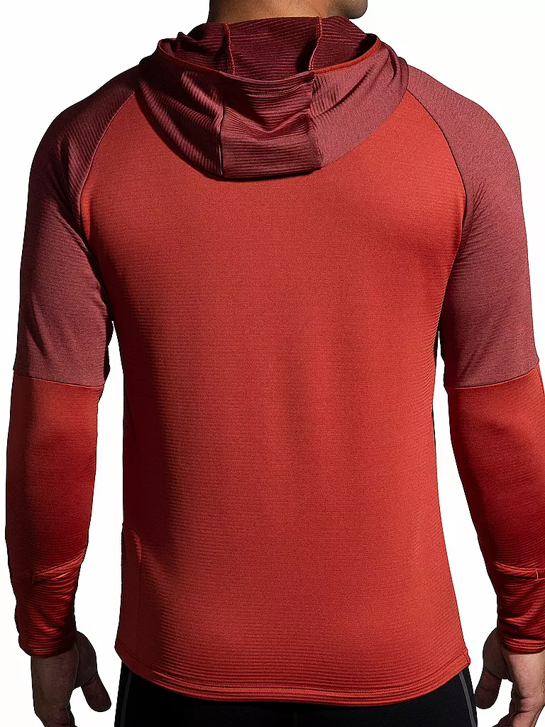 BROOKS | Herren Laufhoodie Notch Thermal Hoodie 2.0 | rot