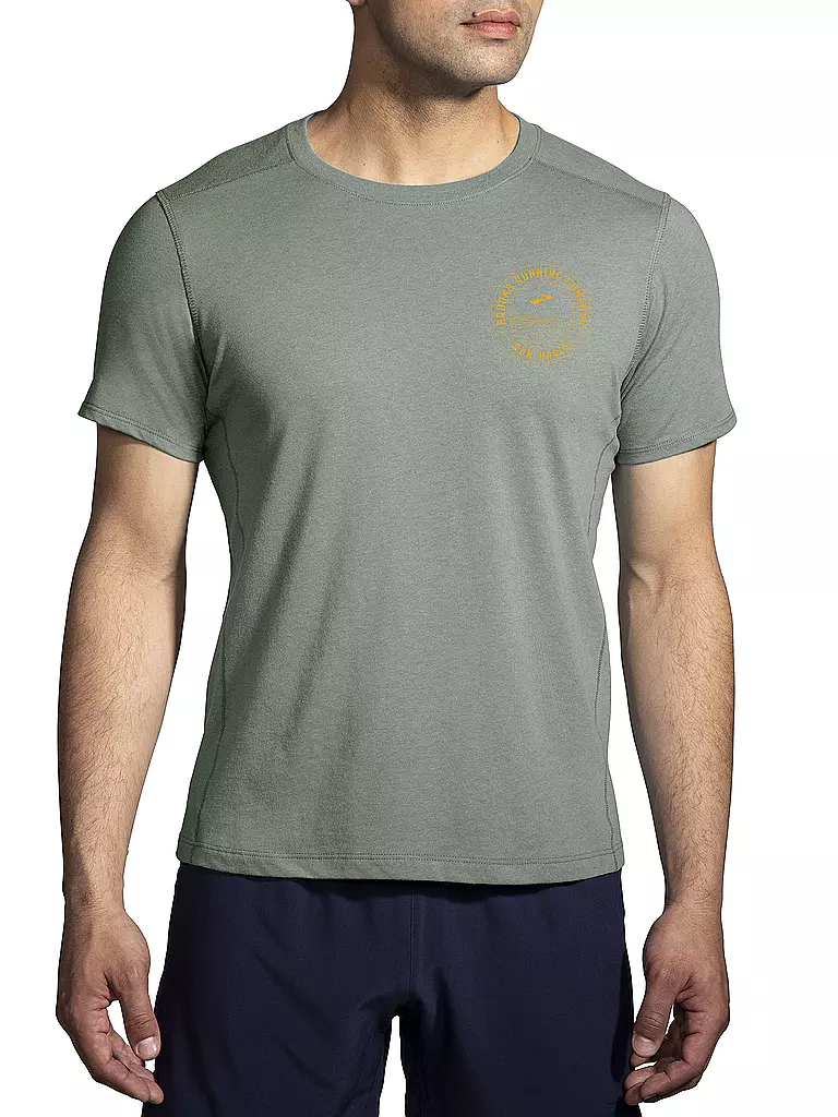 BROOKS | Herren Laufshirt Distance Short Sleeve 2.0 | olive