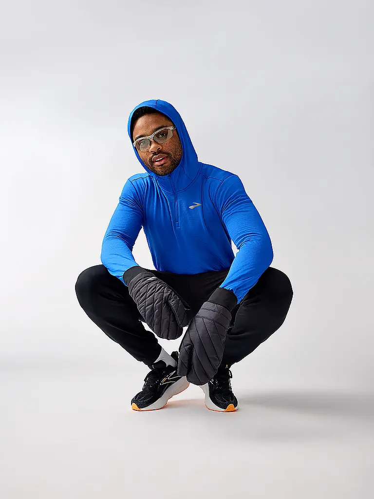 BROOKS | Herren Laufshirt Hoodie Notch Thermal 3.0 | blau