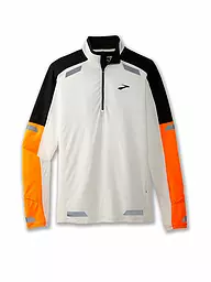 BROOKS | Herren Laufshirt Visible 17" Zip | weiss